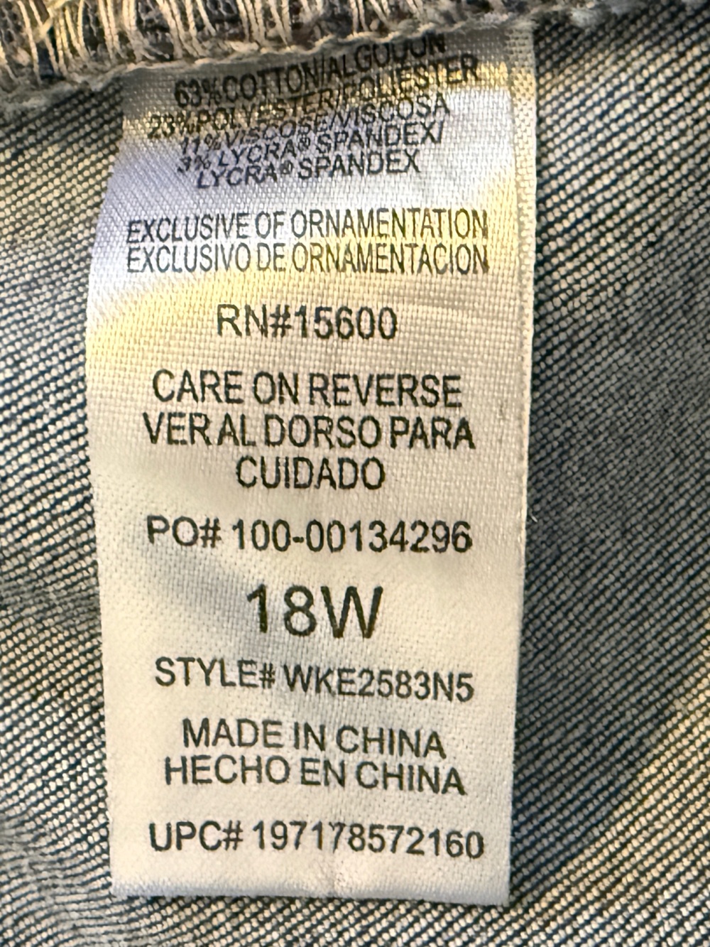 Democracy Ab”solution” Cropped Raw Hem Stretch Jeans Women’s Size 18W - Picture 8 of 13